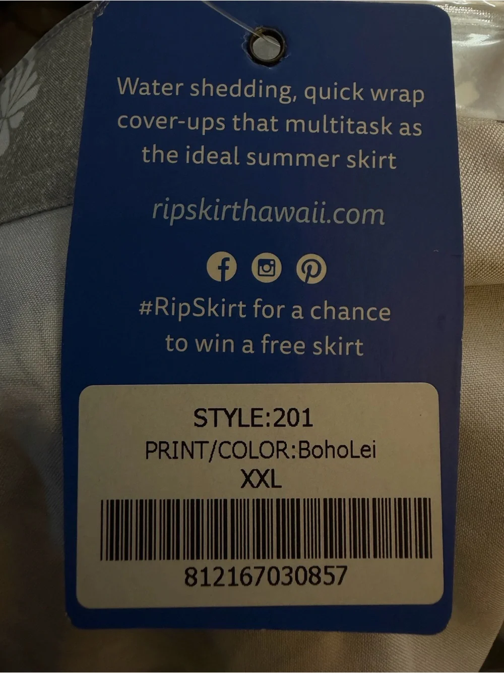 RipSkirt Hawaii Boholei Wrap Skirt XXL